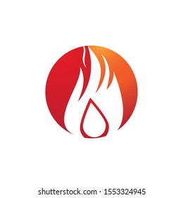 Fire flame Logo vector Template