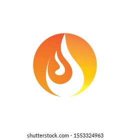 Fire flame Logo vector Template