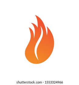Fire flame Logo vector Template