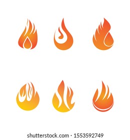 Fire flame Logo vector Template