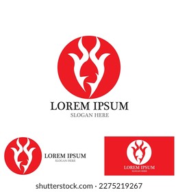 Fire Flame Logo Vector Template Illustration