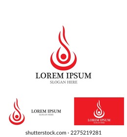 Fire Flame Logo Vector Template Illustration