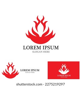 Fire Flame Logo Vector Template Illustration
