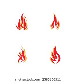 Fire Flame Logo Vector Template Illustration