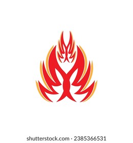 Fire Flame Logo Vector Template Illustration