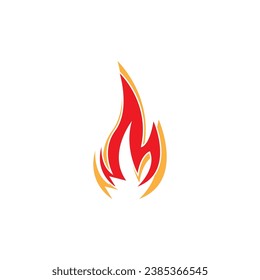 Fire Flame Logo Vector Template Illustration