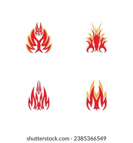 Fire Flame Logo Vector Template Illustration