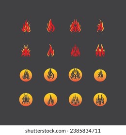 Fire Flame Logo Vector Template Illustration