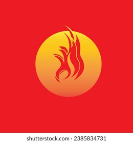 Fire Flame Logo Vector Template Illustration