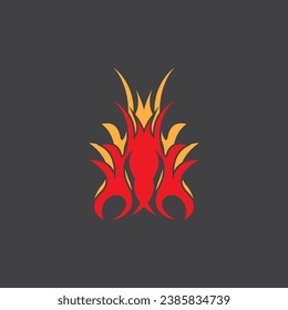 Fire Flame Logo Vector Template Illustration
