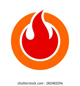 Fire Flame. fire Logo vector template. Fireball logotype icon vector.