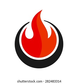 Fire Flame. fire Logo vector template. Fireball logotype icon vector.