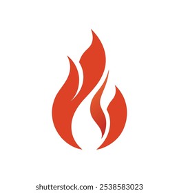 fire flame minimalist logo or clip art