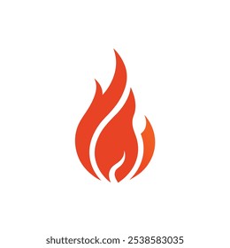 logotipo minimalista de chama de fogo ou clip-art
