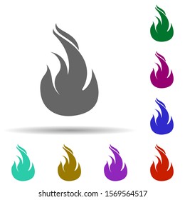 Fire, flame in multi color style icon. Simple glyph, flat vector of fire icons for ui and ux, website or mobile application