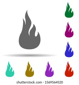 Fire, flame in multi color style icon. Simple glyph, flat vector of fire icons for ui and ux, website or mobile application