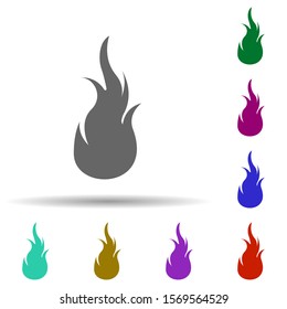 Fire, flame in multi color style icon. Simple glyph, flat vector of fire icons for ui and ux, website or mobile application