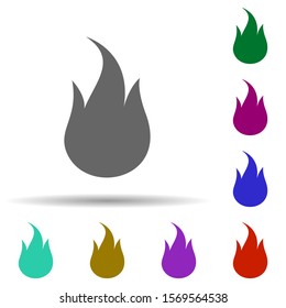 Fire, flame in multi color style icon. Simple glyph, flat vector of fire icons for ui and ux, website or mobile application