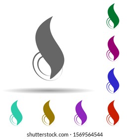 Fire, flame in multi color style icon. Simple glyph, flat vector of fire icons for ui and ux, website or mobile application