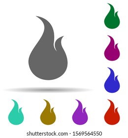 Fire, flame in multi color style icon. Simple glyph, flat vector of fire icons for ui and ux, website or mobile application