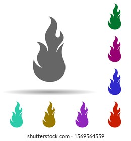 Fire, flame in multi color style icon. Simple glyph, flat vector of fire icons for ui and ux, website or mobile application