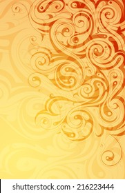 Fire flame multilayer ornament with copy space. EPS-10