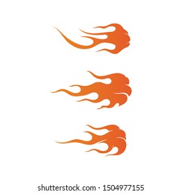 Fire flame nature logo and smoke symbols icons template