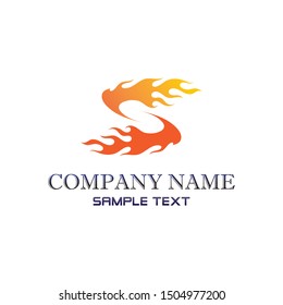 Fire flame nature logo and smoke symbols icons template