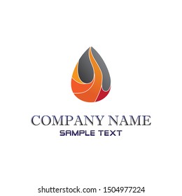 Fire flame nature logo and smoke symbols icons template
