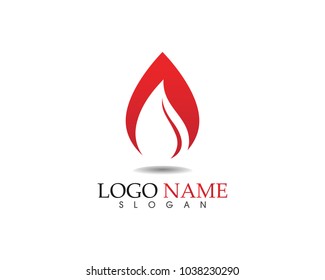 Fire flame nature logo and symbols icons template
