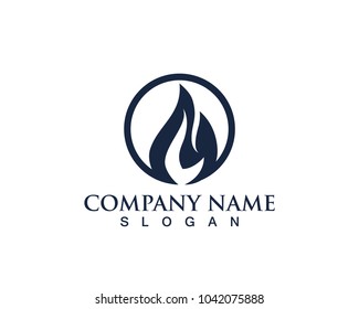 Fire flame nature logo and symbols icons template
