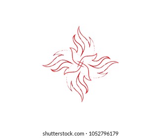 Fire flame nature logo and symbols icons template
