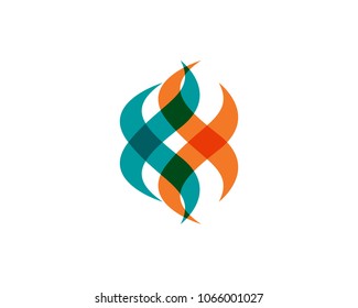 Fire flame nature logo and symbols icons template
