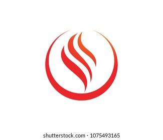 Fire flame nature logo and symbols icons template
