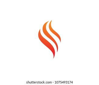 Fire flame nature logo and symbols icons template
