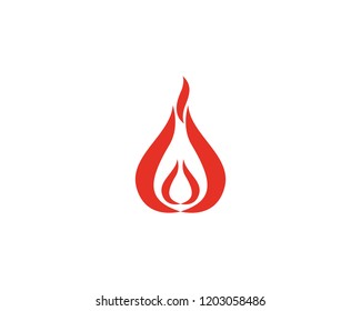 Fire flame nature logo and symbols icons template