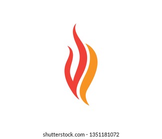 Fire flame nature logo and symbols icons template