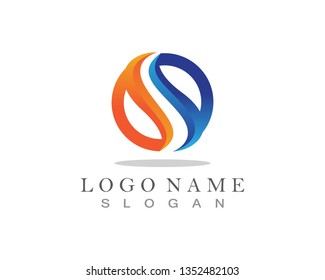 Fire flame nature logo and symbols icons template