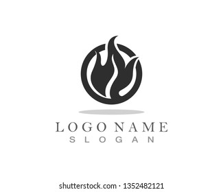 Fire flame nature logo and symbols icons template