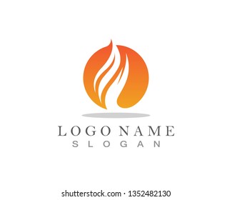 Fire flame nature logo and symbols icons template