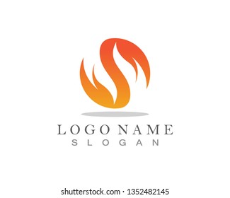Fire flame nature logo and symbols icons template