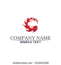 Fire flame nature logo and symbols icons template