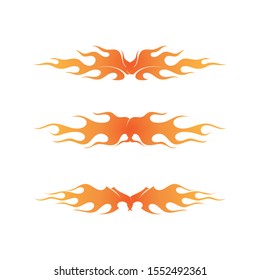 Fire flame nature logo and symbols icons template