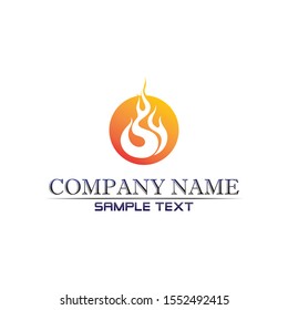Fire flame nature logo and symbols icons template
