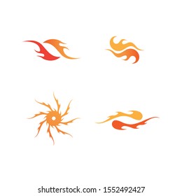 Fire flame nature logo and symbols icons template