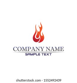 Fire flame nature logo and symbols icons template