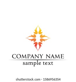 Fire flame nature logo and symbols icons template