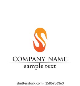 Fire flame nature logo and symbols icons template