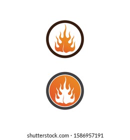 Fire flame nature logo and symbols icons template