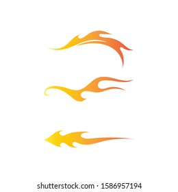 Fire flame nature logo and symbols icons template